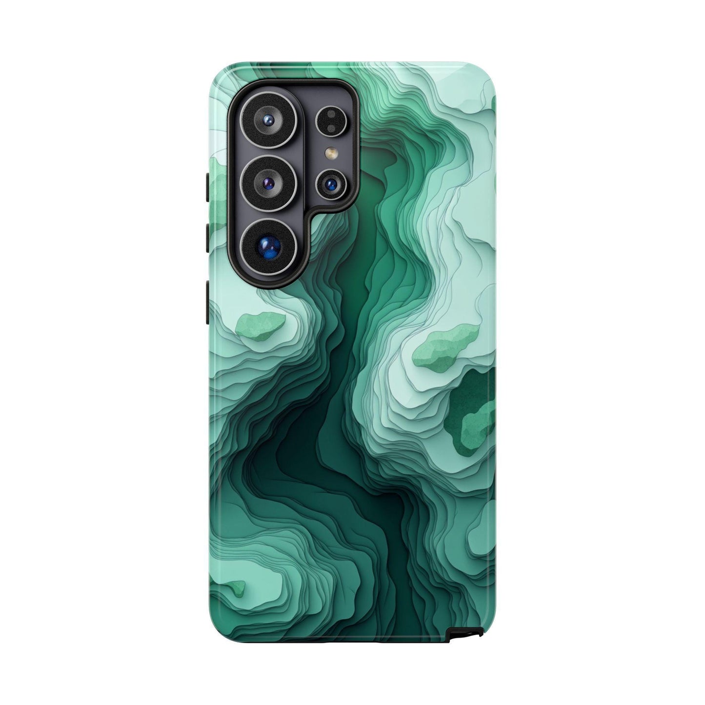 Seafoam Green Topography Pattern