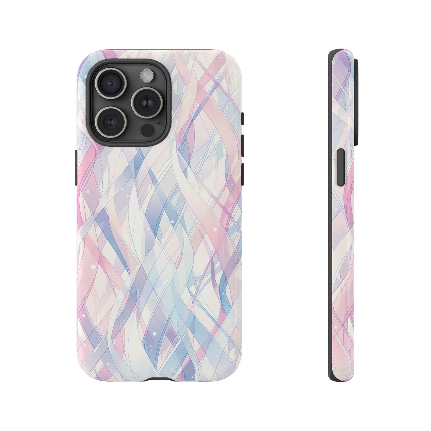 Pastel Waves Purple Pink Abstract