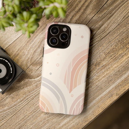 Retro Arcs Pastel Beige Coral