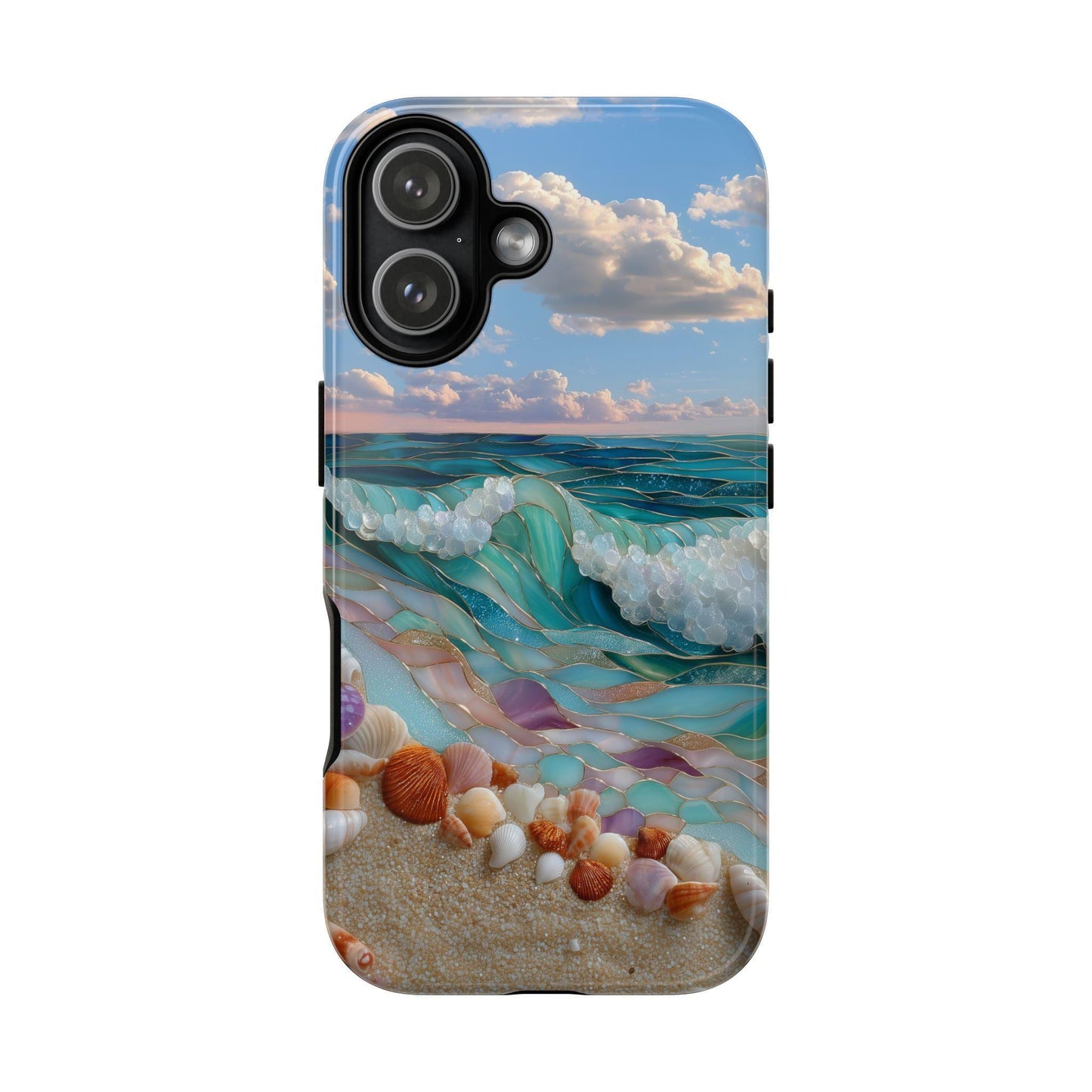 Serene Ocean Shoreline Beach Shells