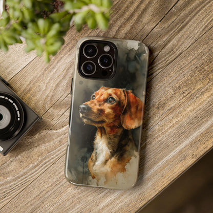 Dachshund Watercolor Dog Portrait