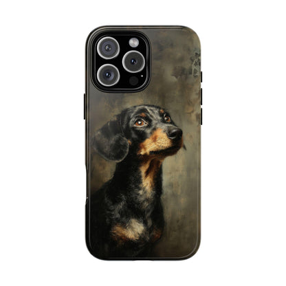 Dachshund Dog Oil Painting