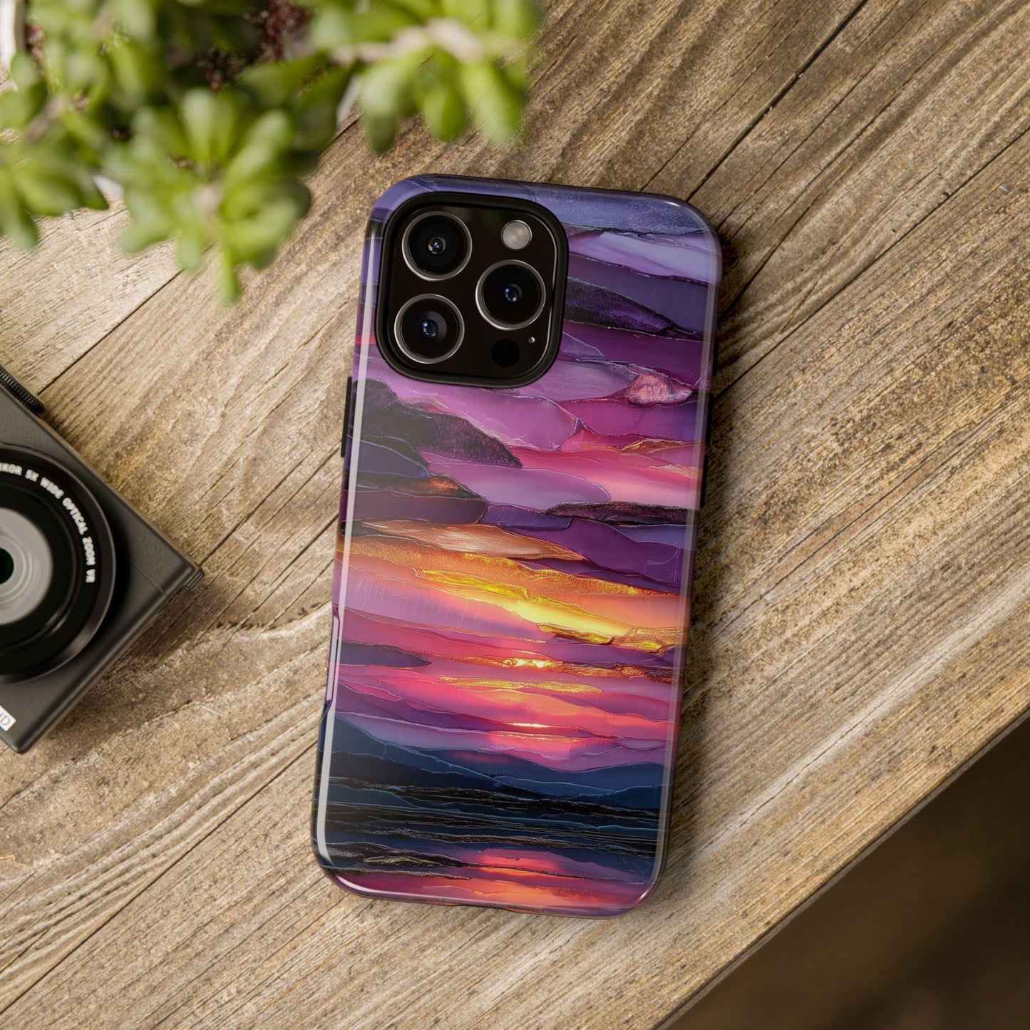 Purple Lavender Sunset Horizon Layers