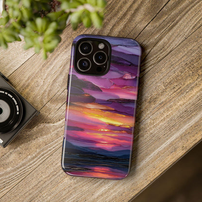 Purple Lavender Sunset Horizon Layers
