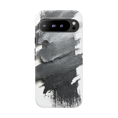 Charcoal Brush Strokes Gray Cascade