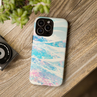 Pastel Ocean Waves Teal Pink