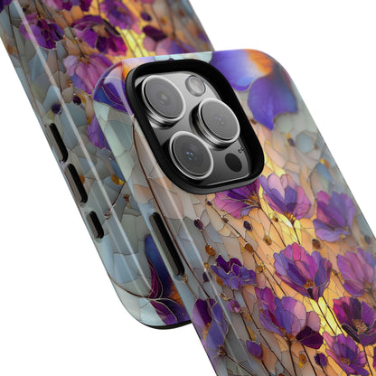 Wildflowers Purple Floral Stained Glass