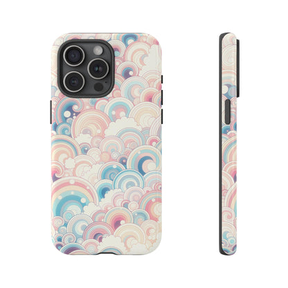 Pastel Rainbow Curve Swirls