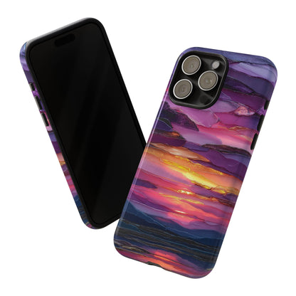 Purple Lavender Sunset Horizon Layers