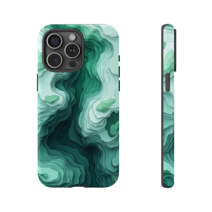 Seafoam Green Topography Pattern