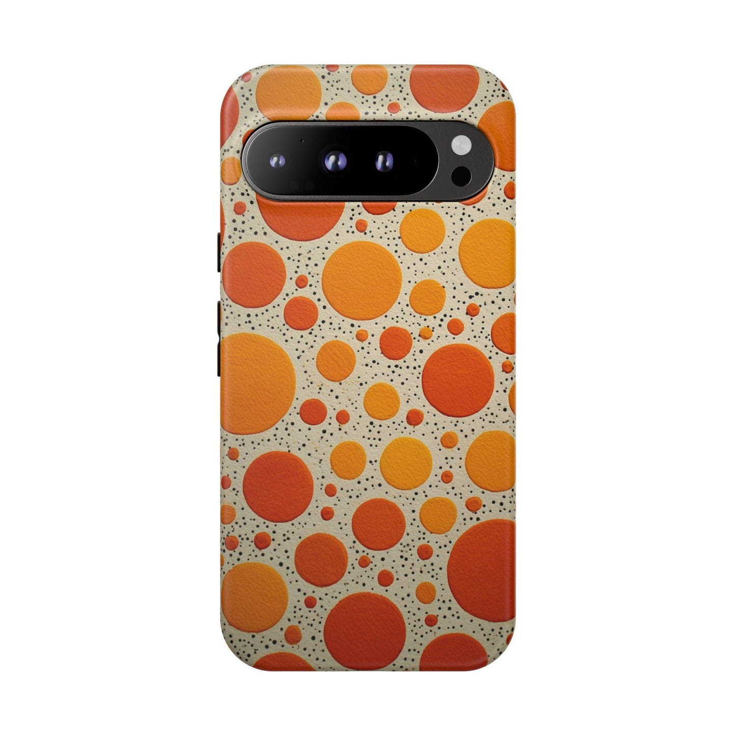 Orange Tangerine Abstract Polka Dots