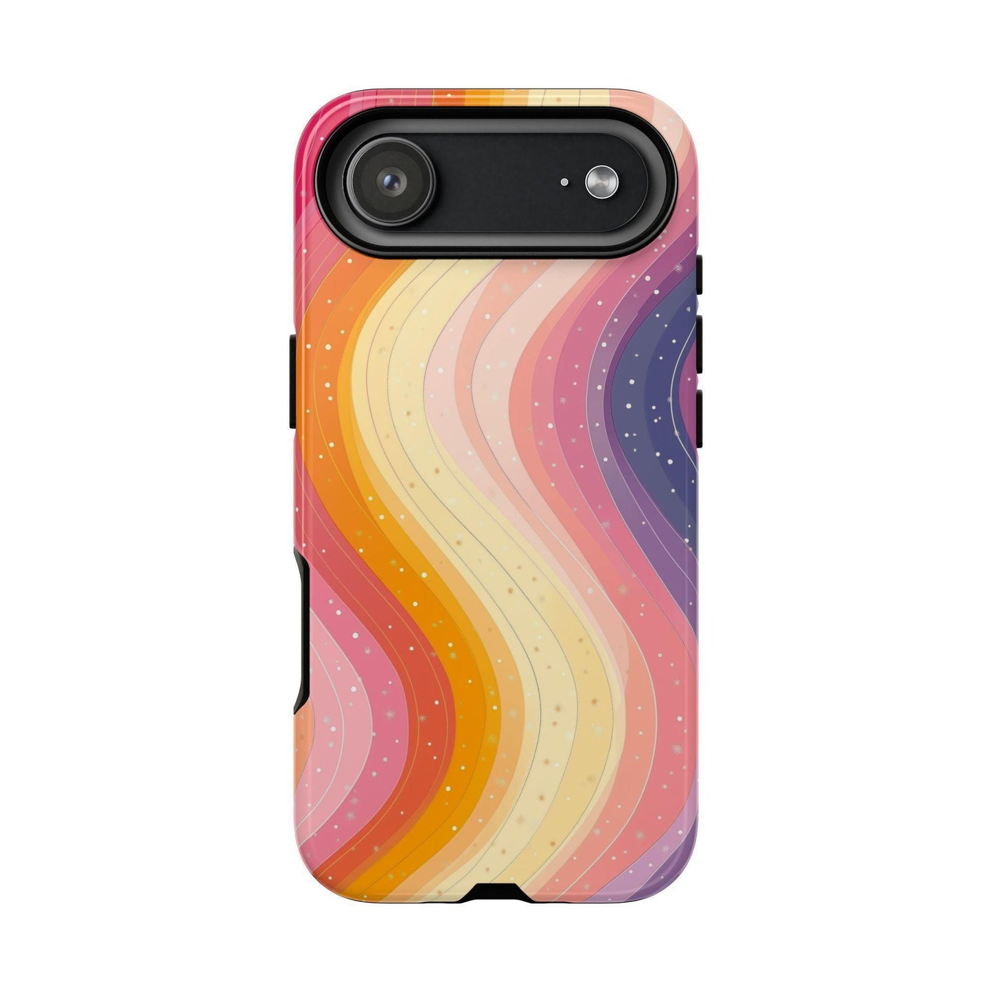 Peach Pastel Pink Wave Stripes