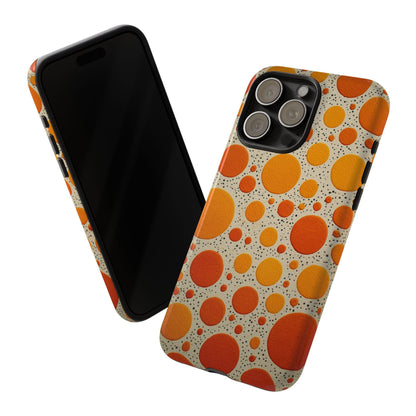 Orange Tangerine Abstract Polka Dots