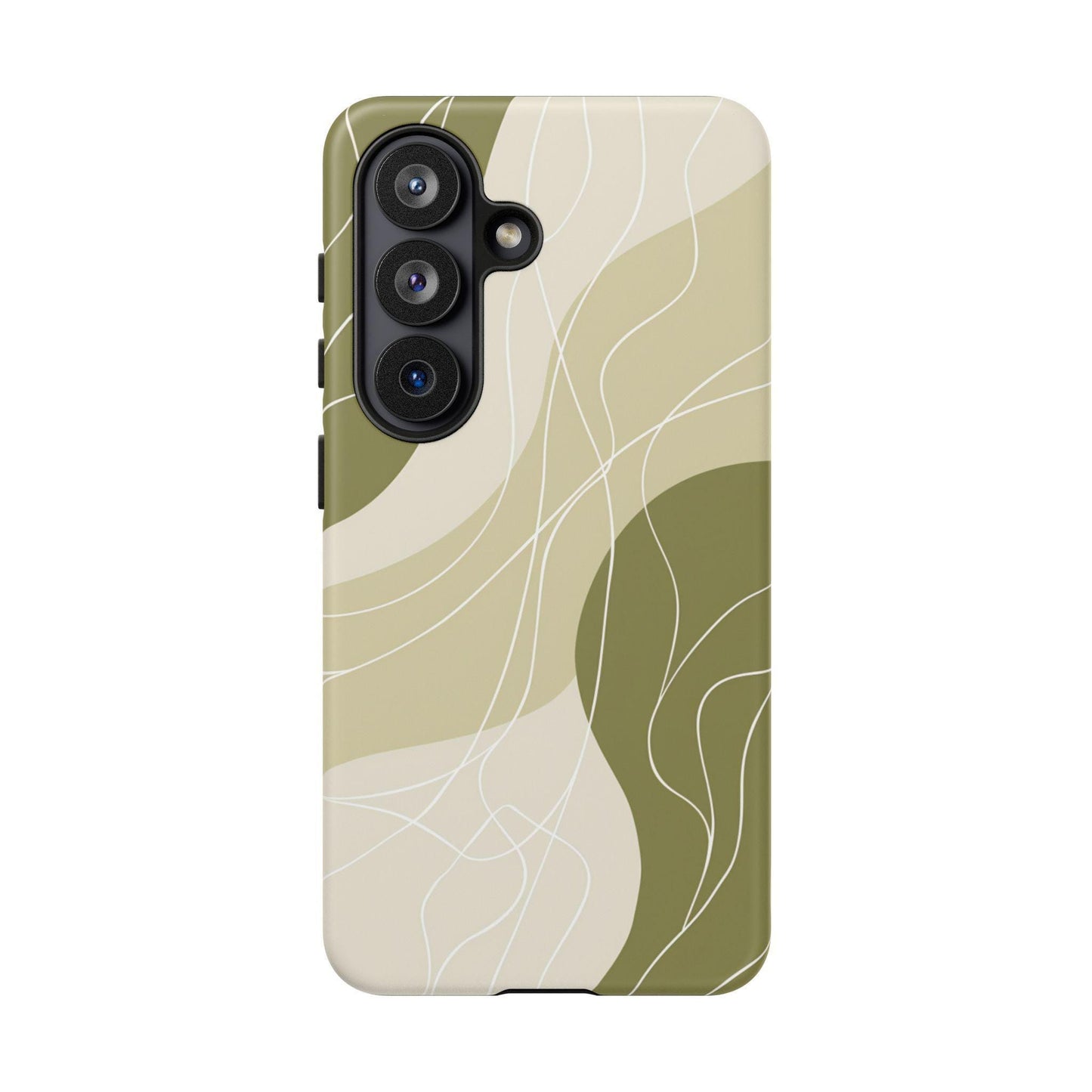 Sage Green Contour Wave Lines