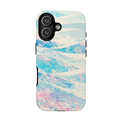 Pastel Ocean Waves Teal Pink