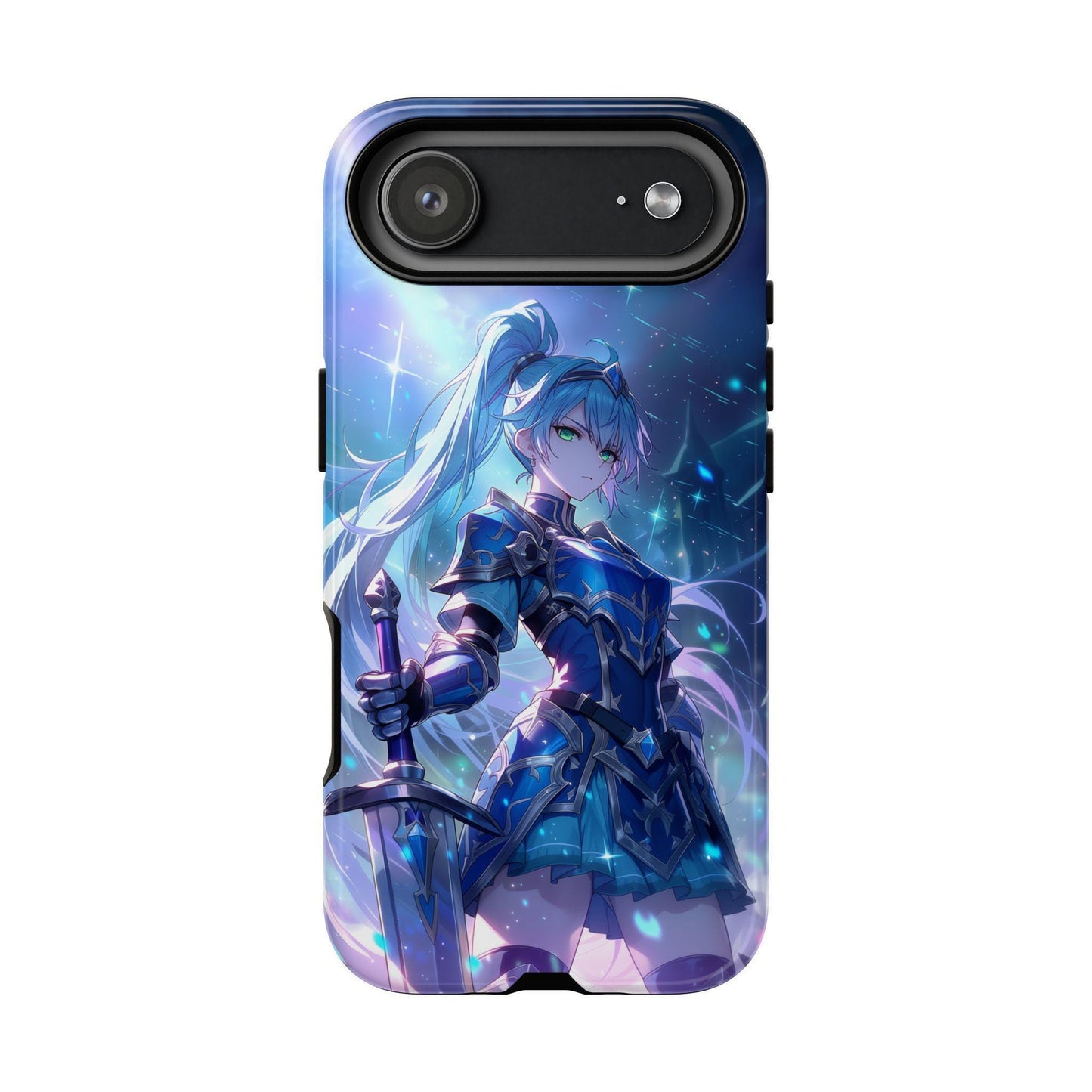 Purple Anime Girl Glowing Sword