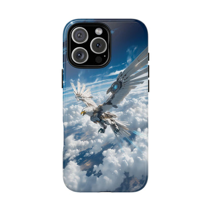 Mechanical Eagle Soaring Blue Sky