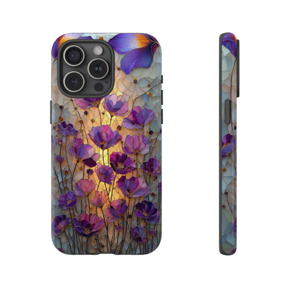 Wildflowers Purple Floral Stained Glass