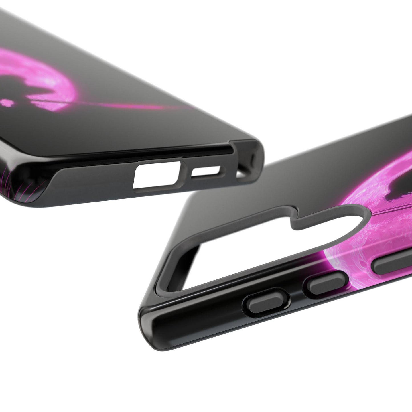 Anime Girl Warrior Pink Neon Moonlight