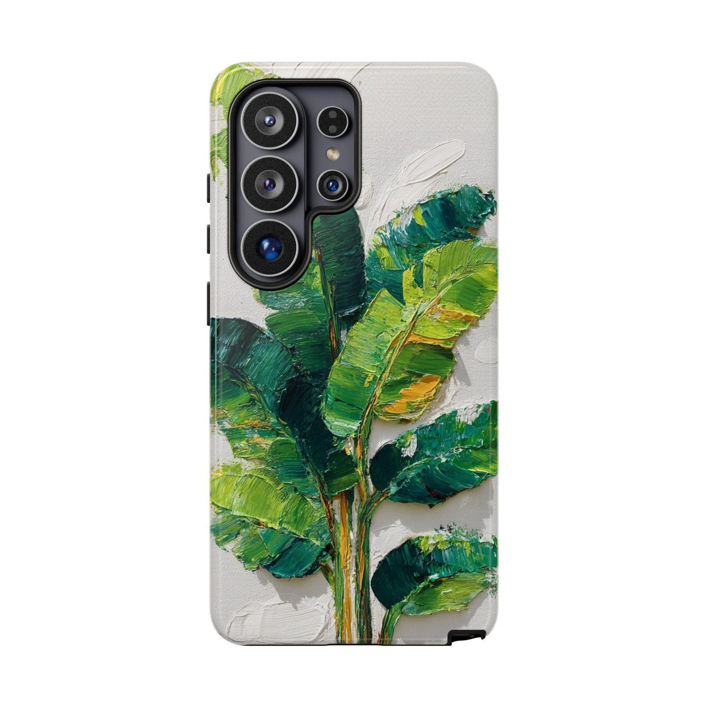Tropical Banana Leaves Impasto Jungle
