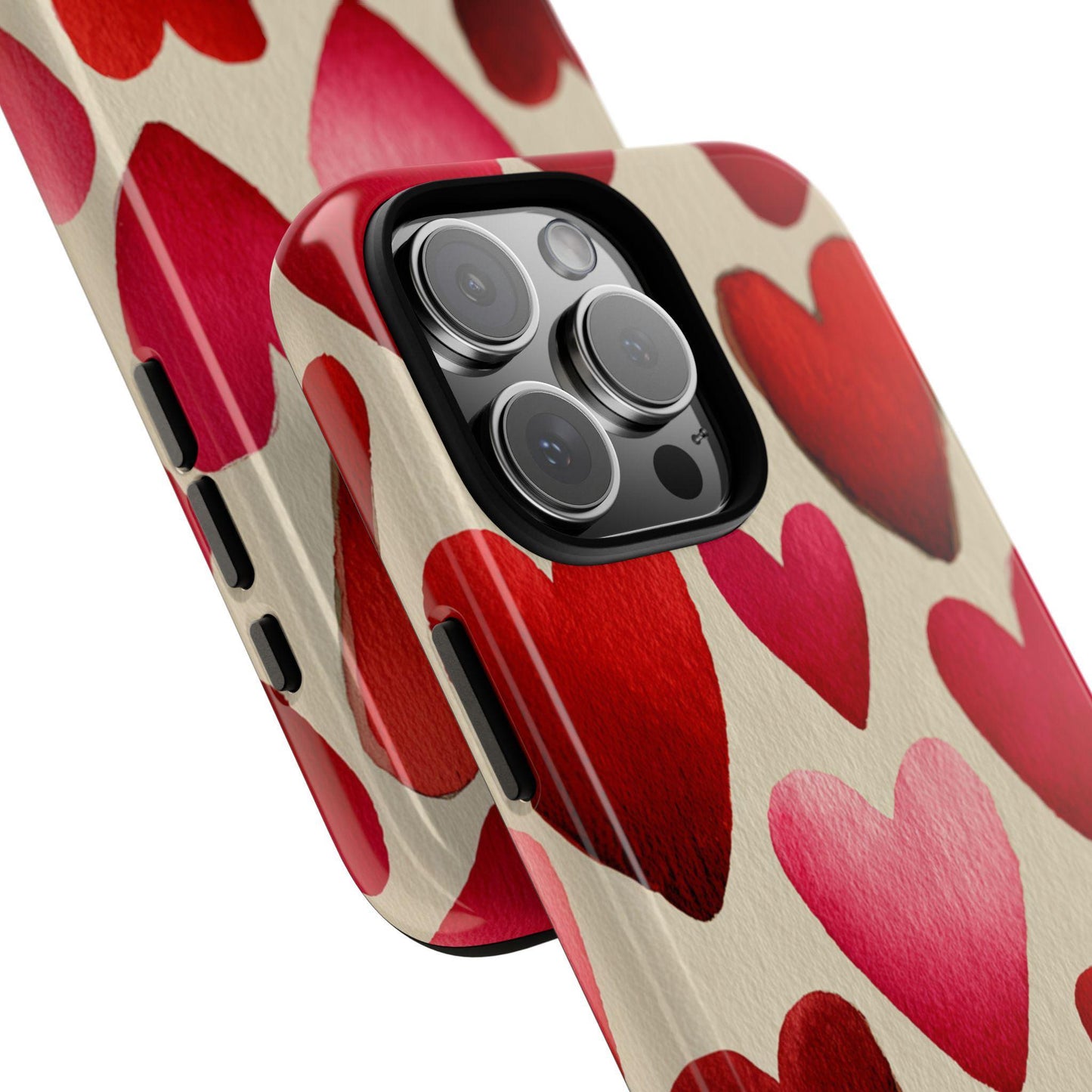 Red Hearts Artistic Love Charm