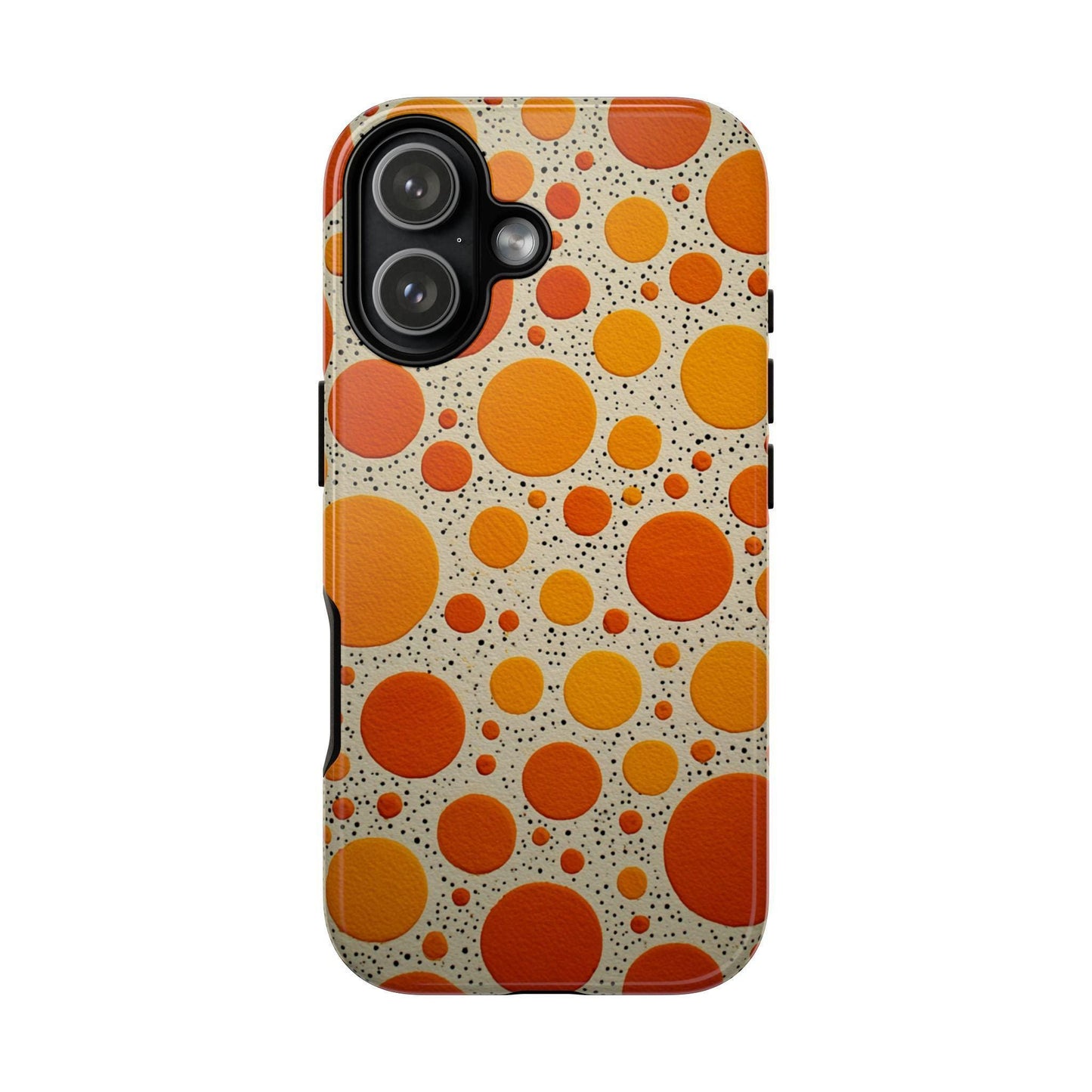 Orange Tangerine Abstract Polka Dots
