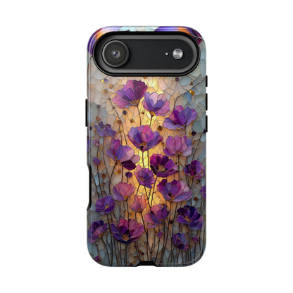 Wildflowers Purple Floral Stained Glass
