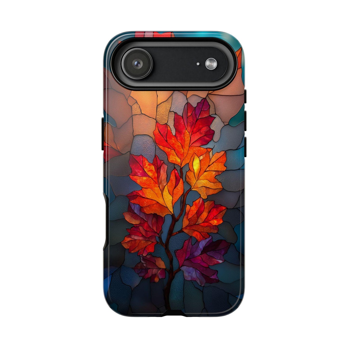 Autumn Leaves Stained Glass Orange