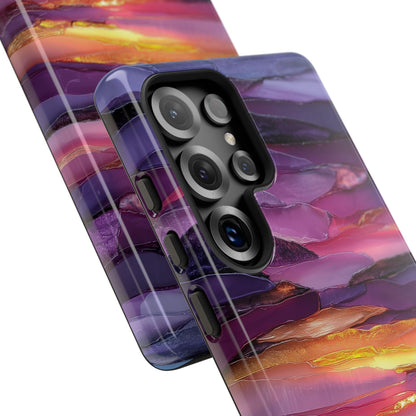 Purple Lavender Sunset Horizon Layers