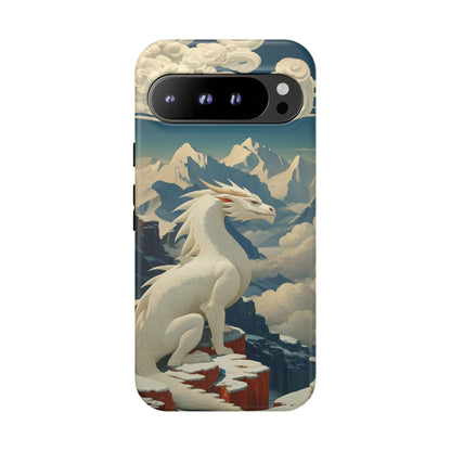 Ice White Dragon Blizzard Mountains