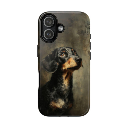 Dachshund Dog Oil Painting