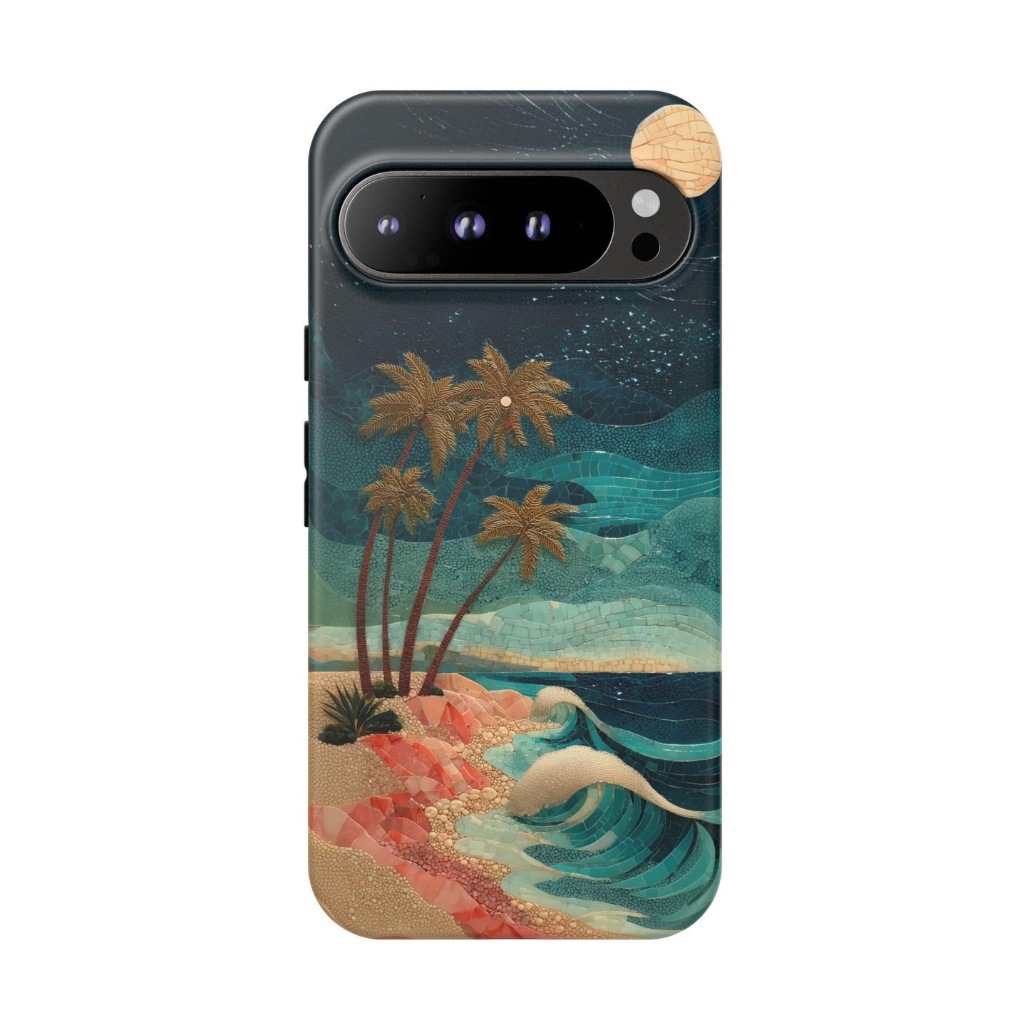 Night Beach Waves Mosaic
