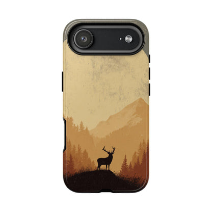 Stag Deer Silhouette Rustic Wilderness