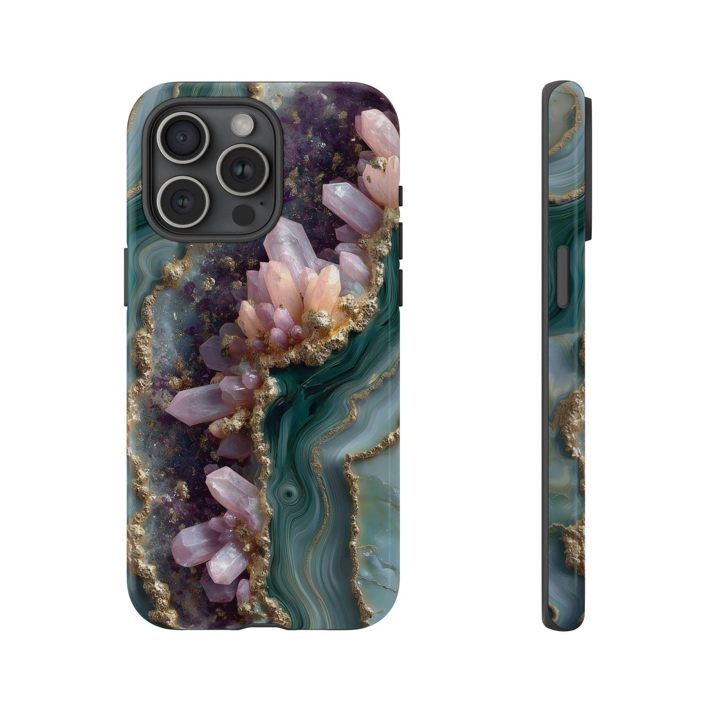 Green Gemstone Marble Purple Lilac