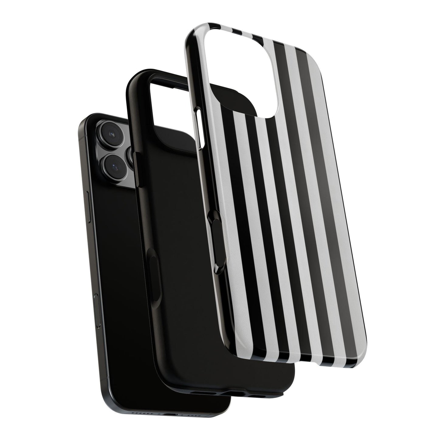 Black White Vertical Stripes