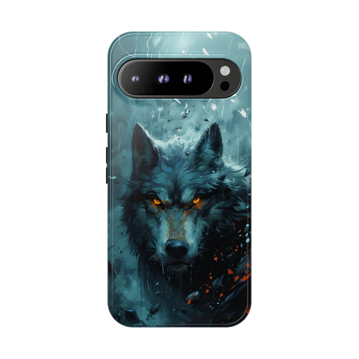 Gray Wolf in Rain Drawing