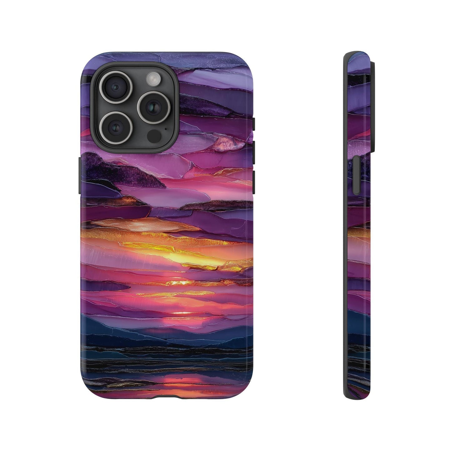 Purple Lavender Sunset Horizon Layers