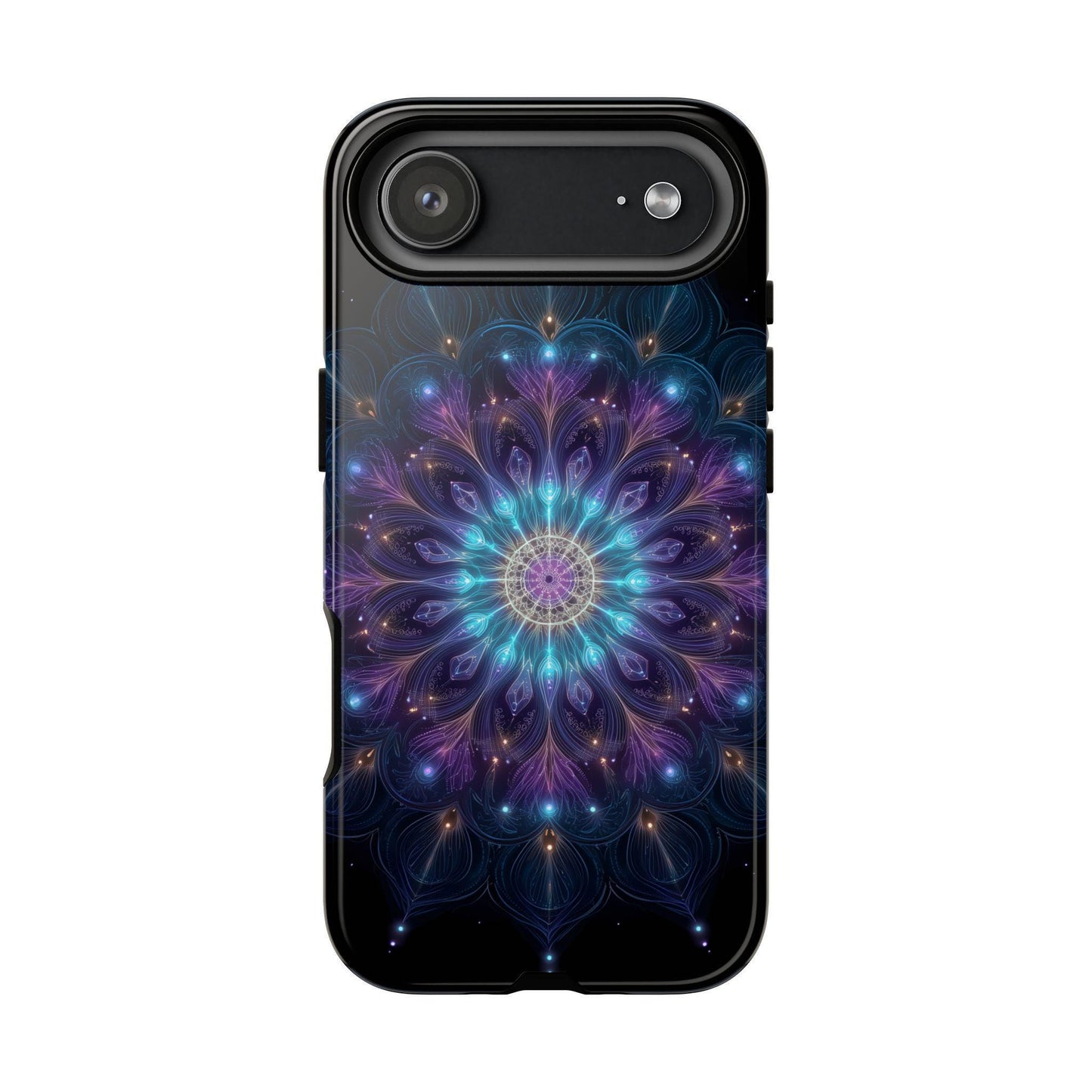 Symmetrical Mandala Radial Cyan Violet