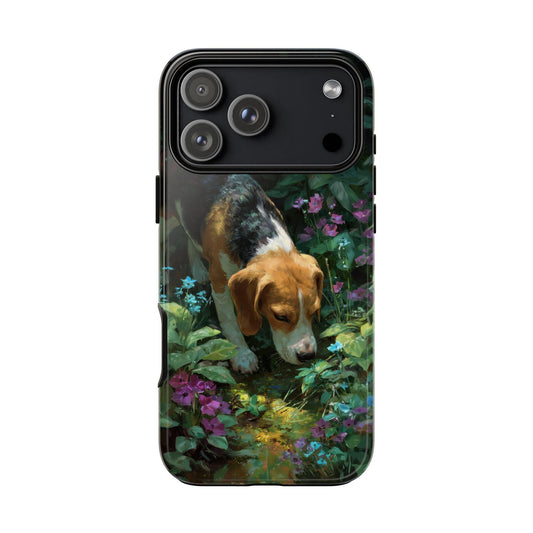 Beagle Dog Flower Garden