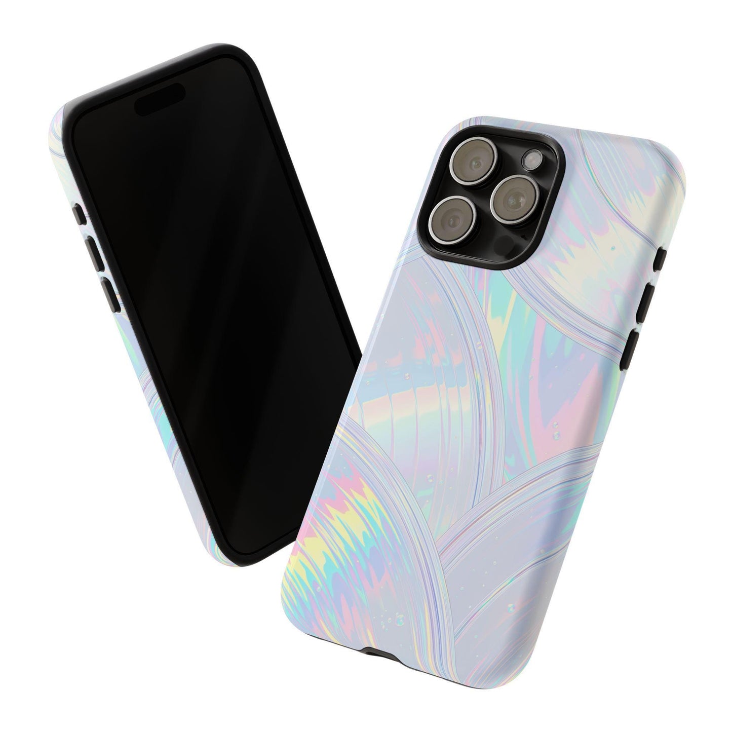 Pastel Curves Iridescent Discs