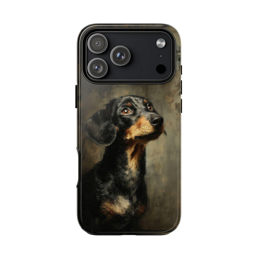 Dachshund Dog Oil Painting
