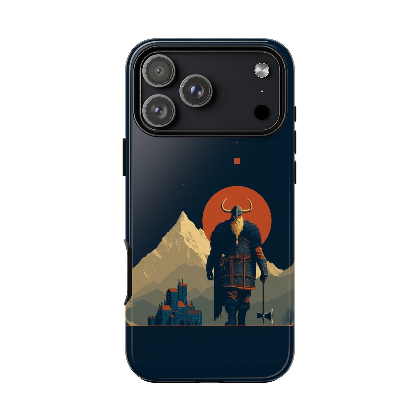 Viking Warrior Fortress Guardian Vector