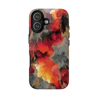 Molten Flame Abstract Marble