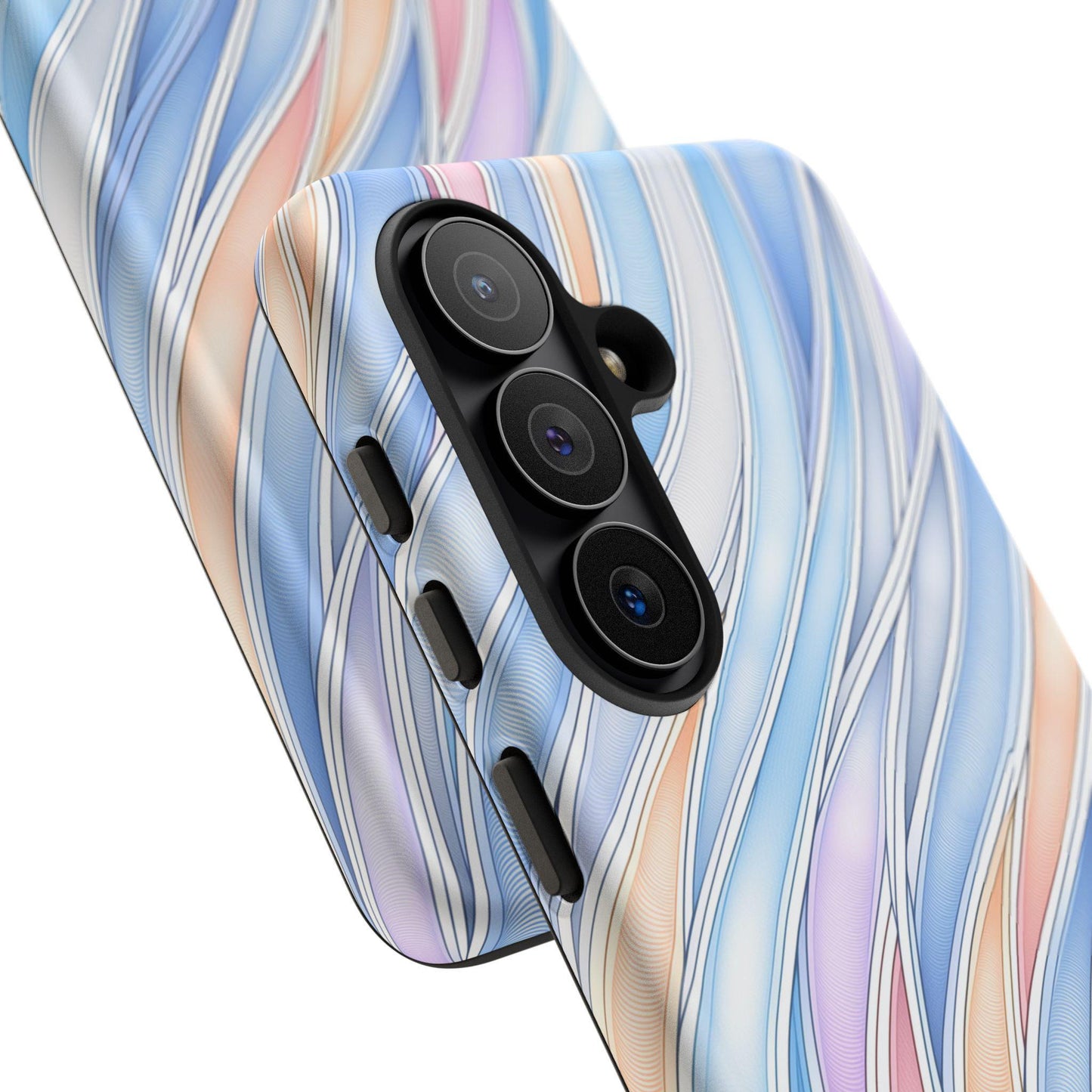 Gradient Wavy Ribbons Abstract Curves