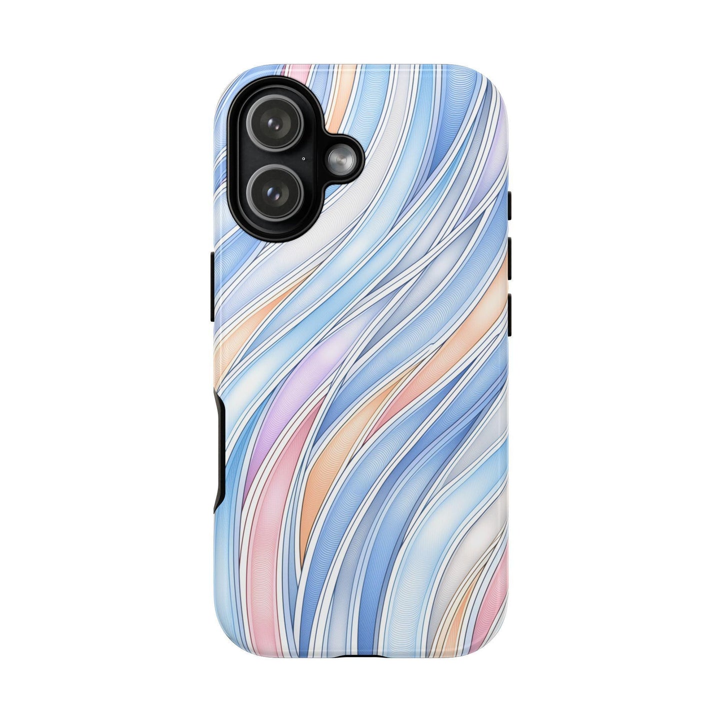Gradient Wavy Ribbons Abstract Curves