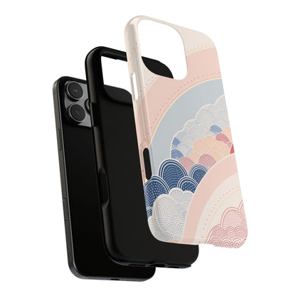 Retro Abstract Pastel Blue Pink