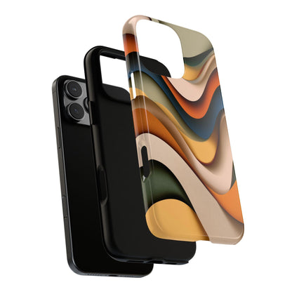 Earth Tones Layer Waves Pattern
