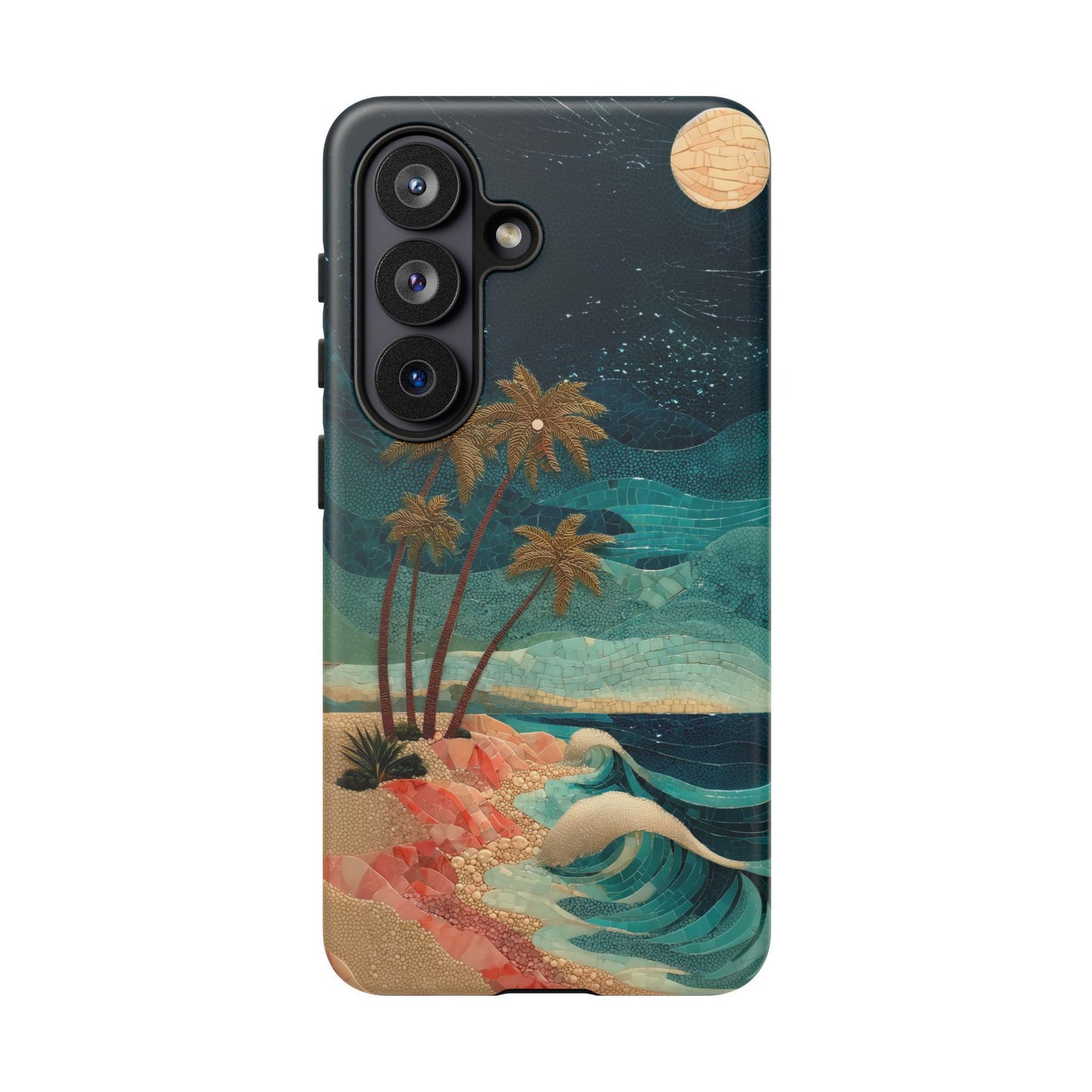 Night Beach Waves Mosaic