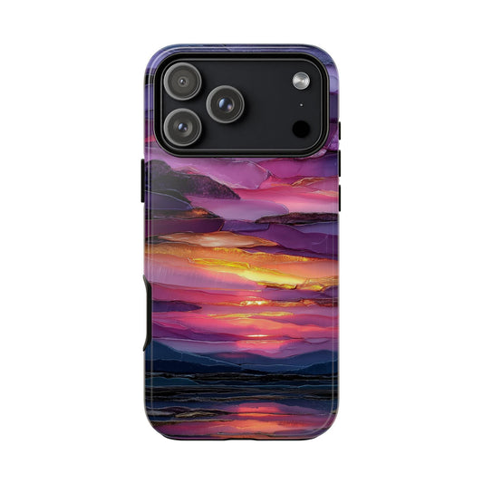 Purple Lavender Sunset Horizon Layers