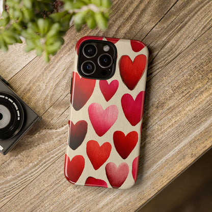 Red Hearts Artistic Love Charm